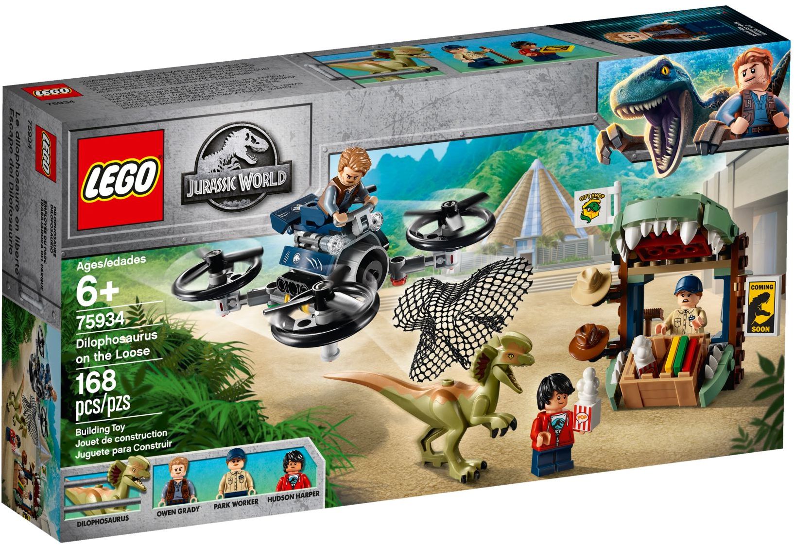 Изображение товара Конструктор LEGO Jurassic World Побег дилофозавра 75934 168 деталей с минифигурками и функциями