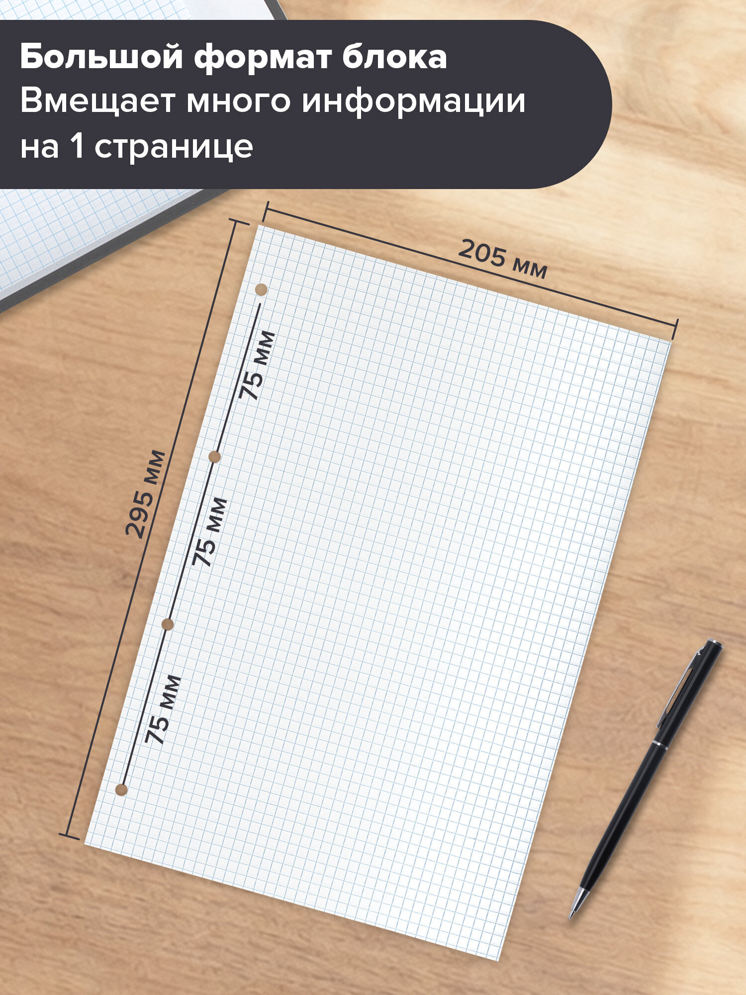 Сменный блок Brauberg клетка 120 лист. - фото 3