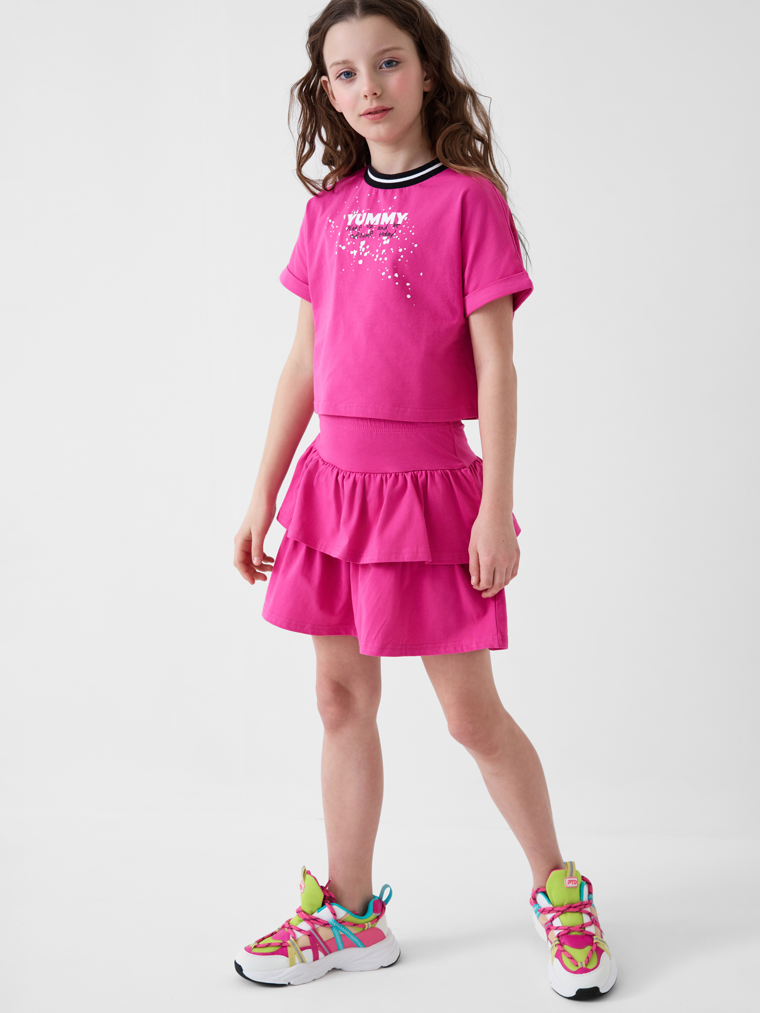 Футболка и юбка-шорты PlayToday 12621638 - фото 1