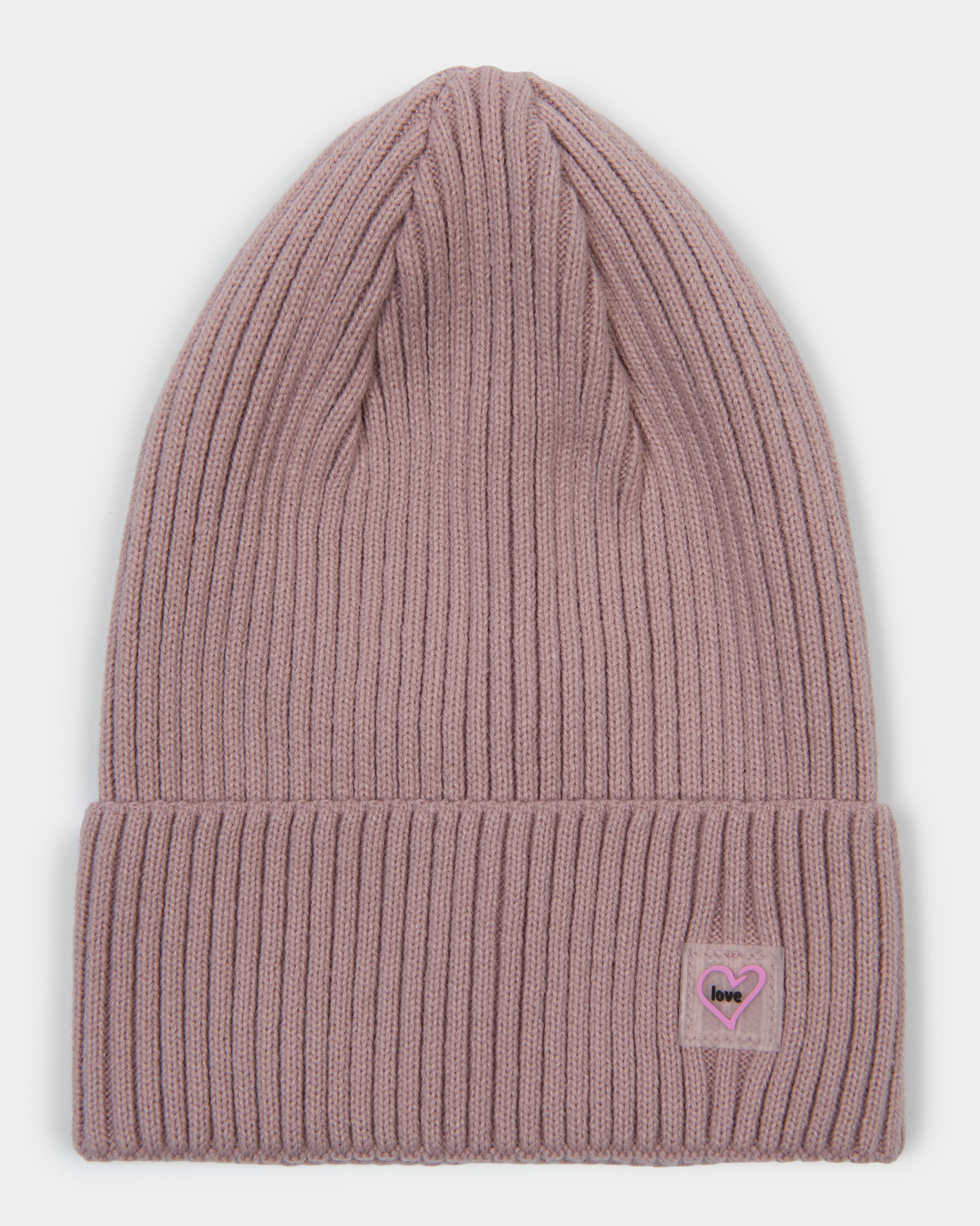 Изображение товара [Шапка] Futurino 54 Пыльно-розовый with нашивкой