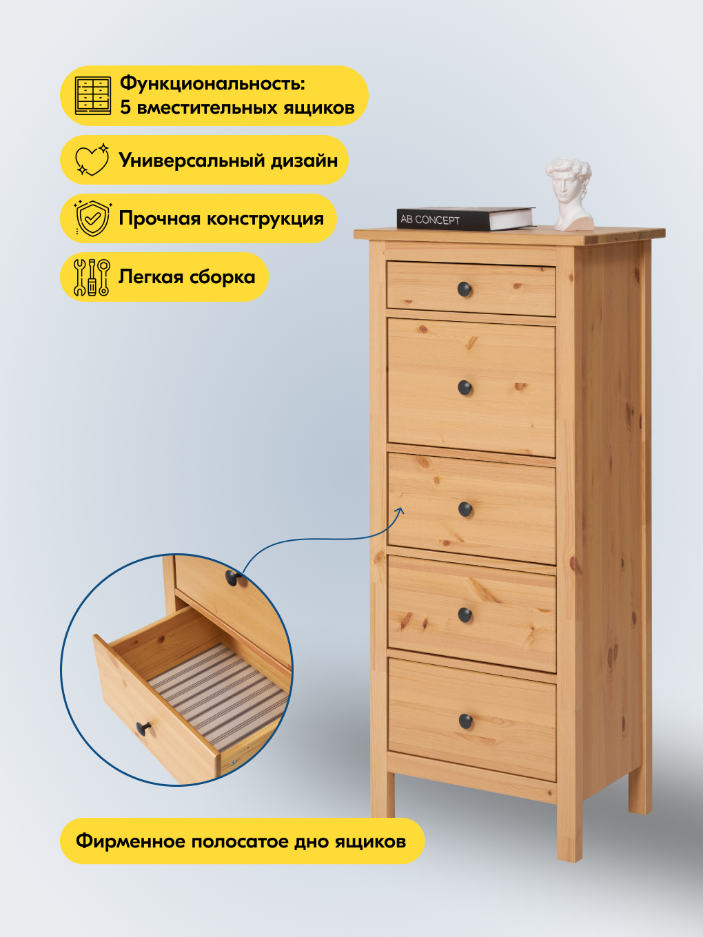 Комод IKEA КЫМОР - фото 4