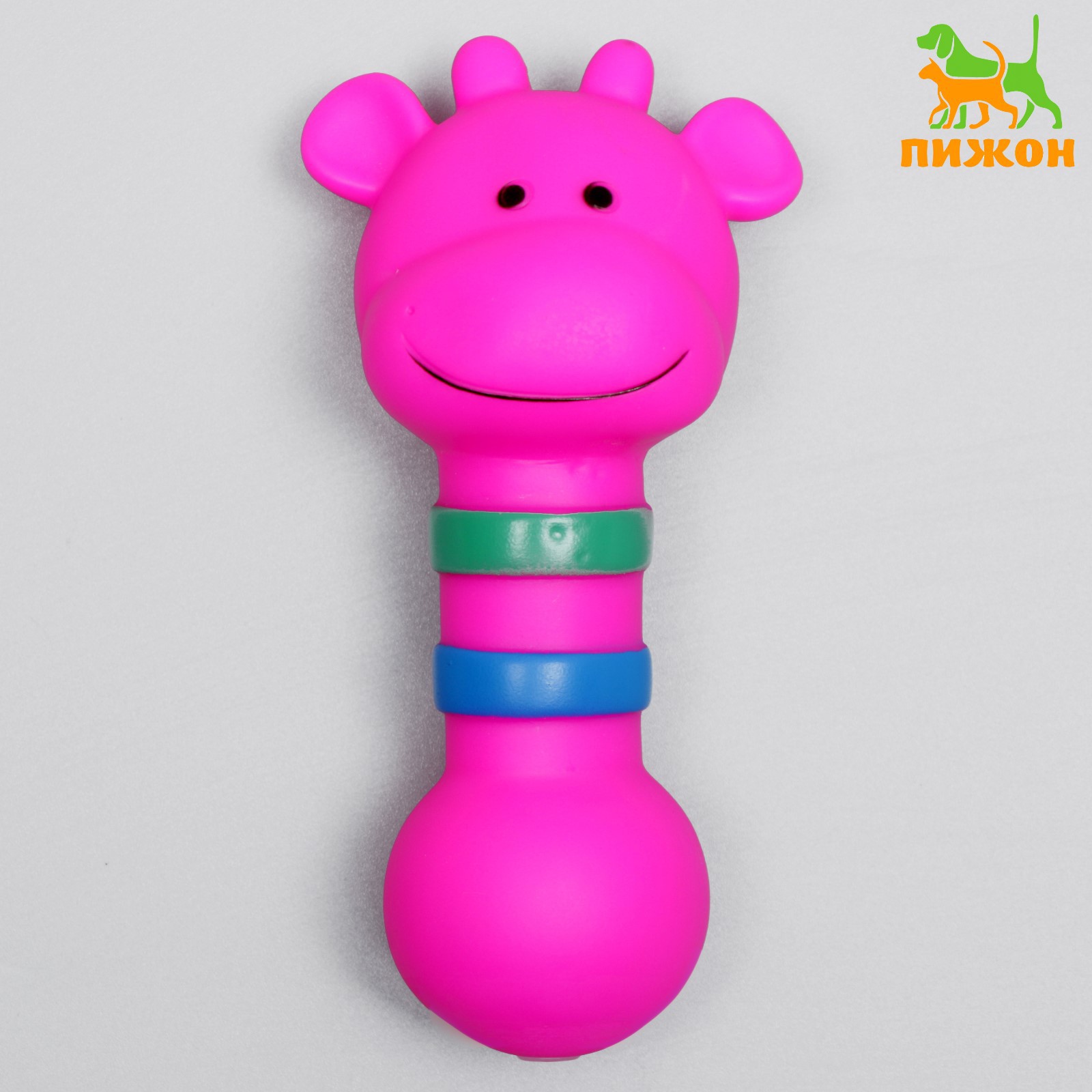 Игрушка для собак Пижон «Зоопарк» розовая корова - фото 2