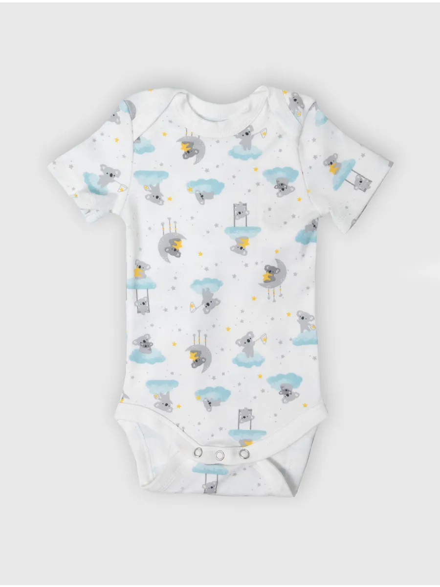 Боди 2 шт Mark Formelle (Марк Формэль) 13015-1-2/звездные коалы на белом +голубой - фото 13