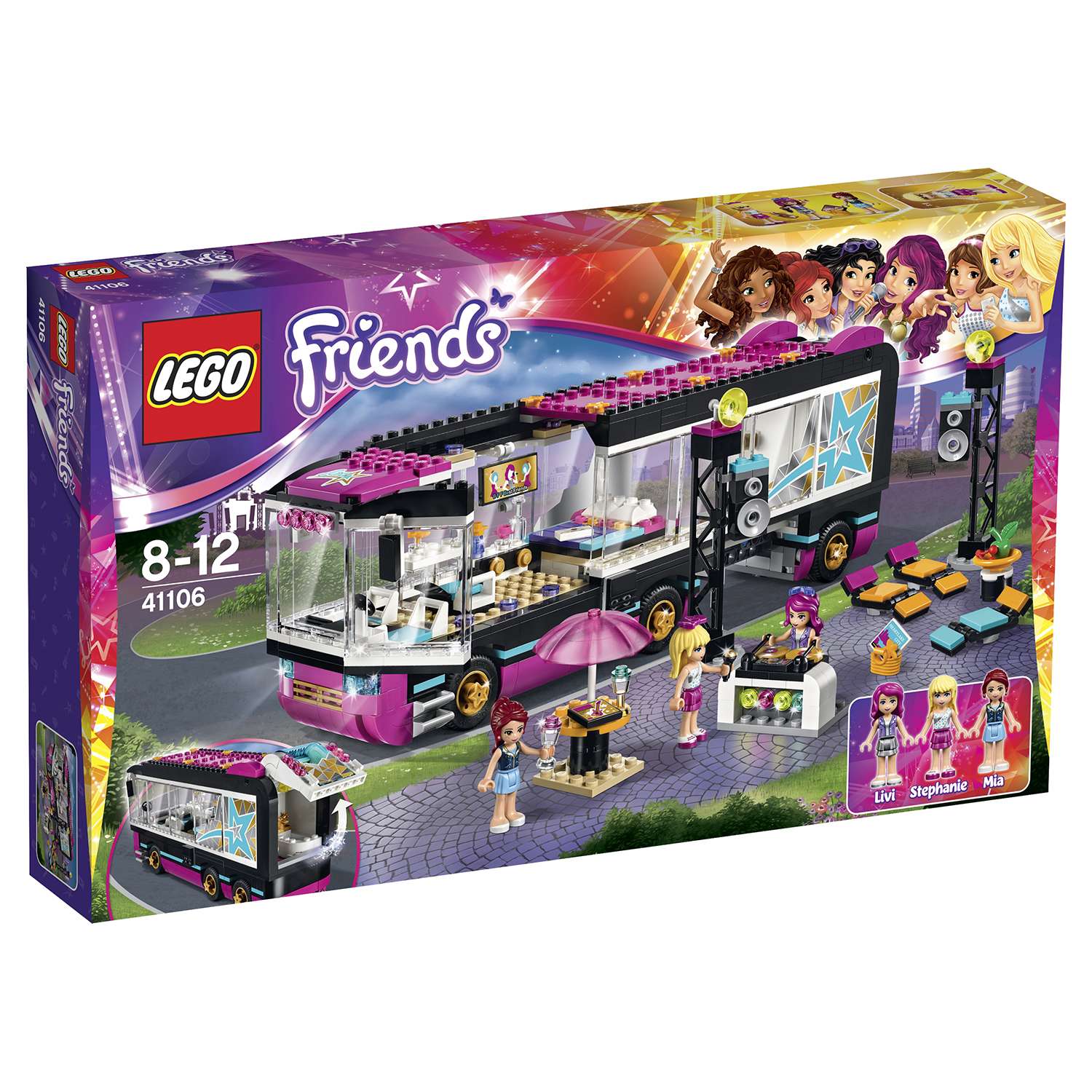 Конструктор LEGO Friends Поп звезда: гастроли блочный - фото 2