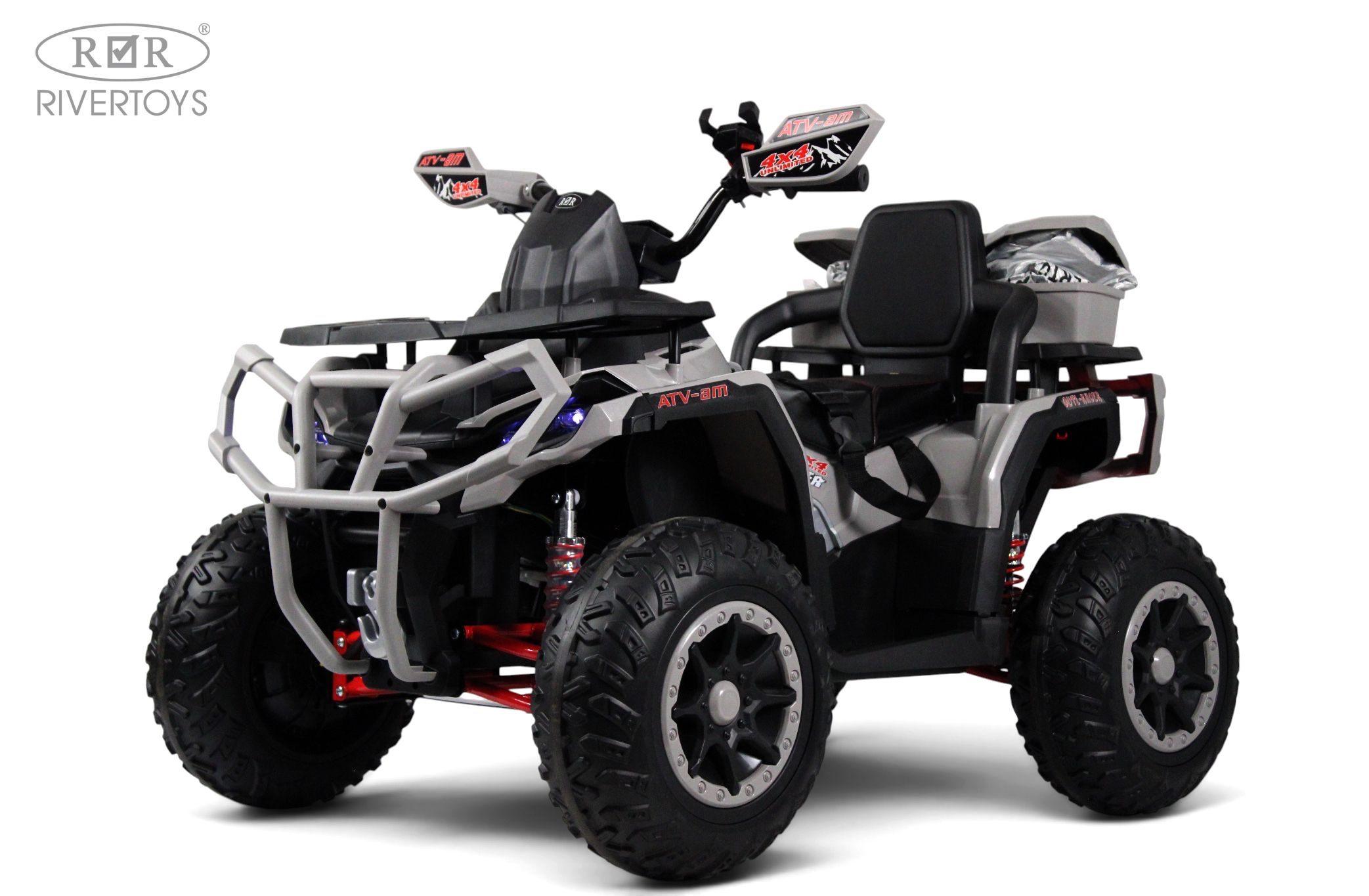 Электромобиль RIVERTOYS Z111ZZ-NEW-GREY С пультом ДУ - фото 1