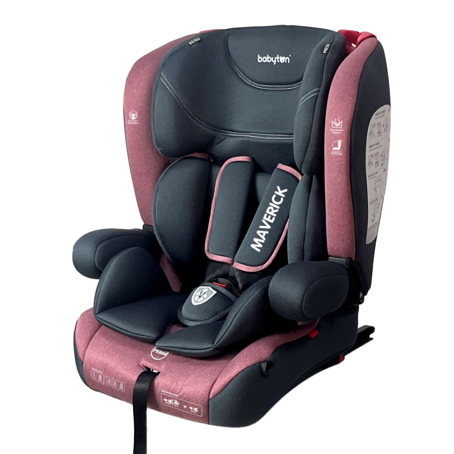 Автокресло Babyton Maverick Red Isofix 1/2/3 (9-36 кг) - фото 22