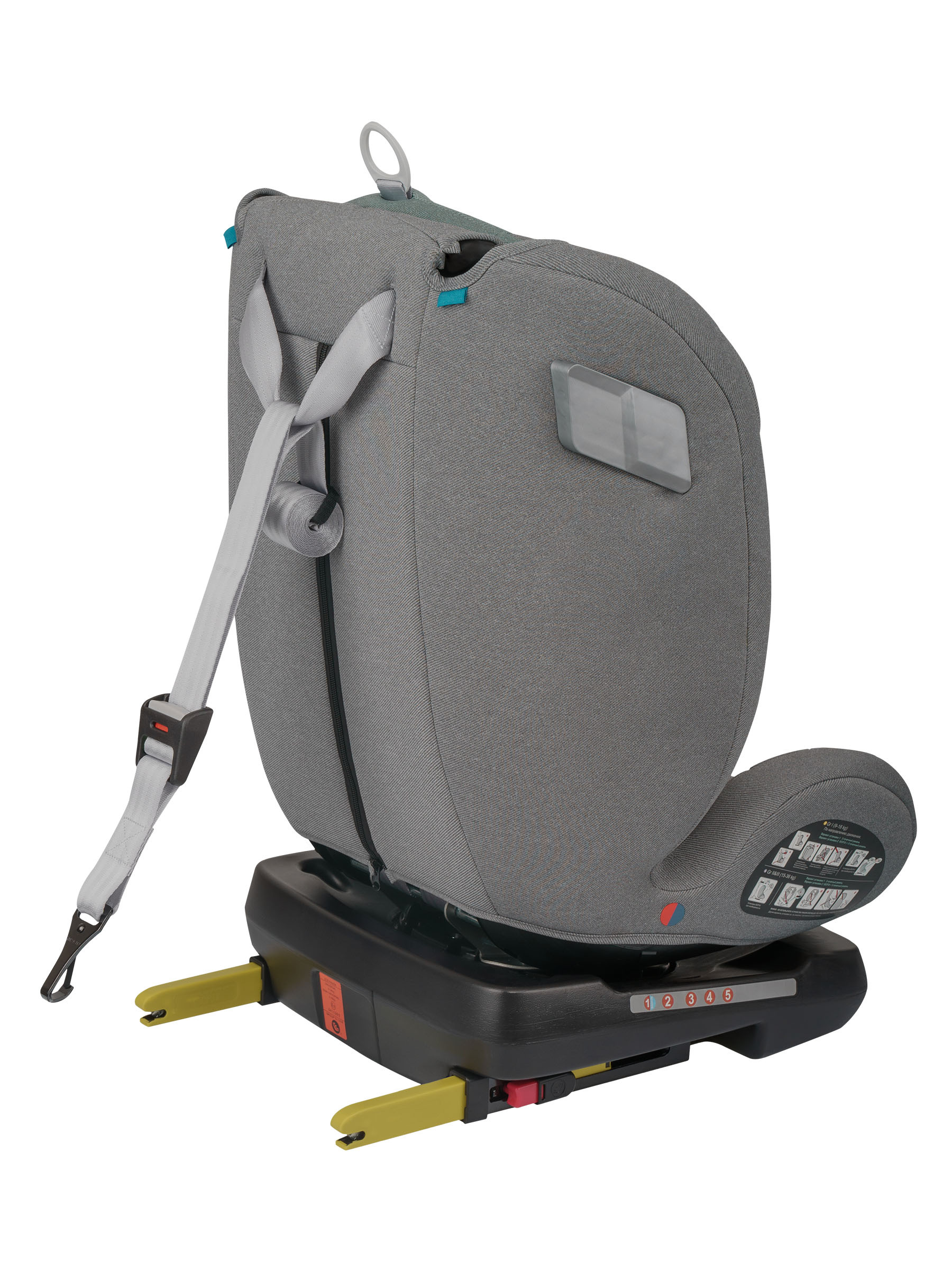 Автокресло Indigo Tourneo S серый-зеленый Isofix 0+/1/2/3 (0-36 кг) зеленый - фото 22