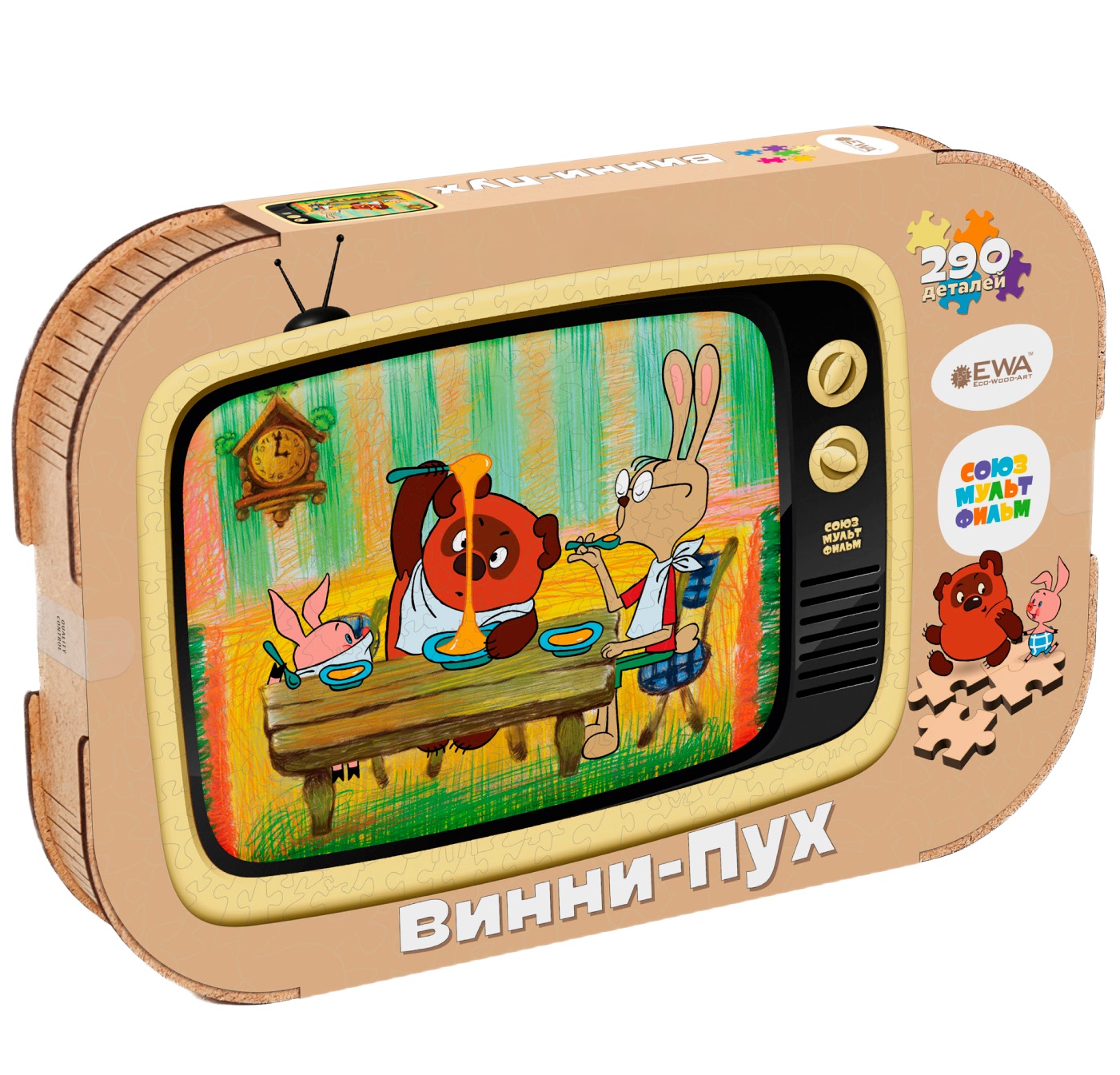 Пазл Eco Wood Art Винни-Пух 40x29 см деревянный - фото 6