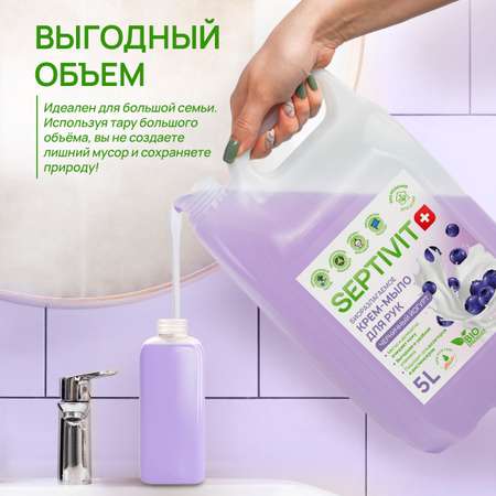 Мыло жидкое SEPTIVIT Черничный йогурт 5250 г 5000 мл