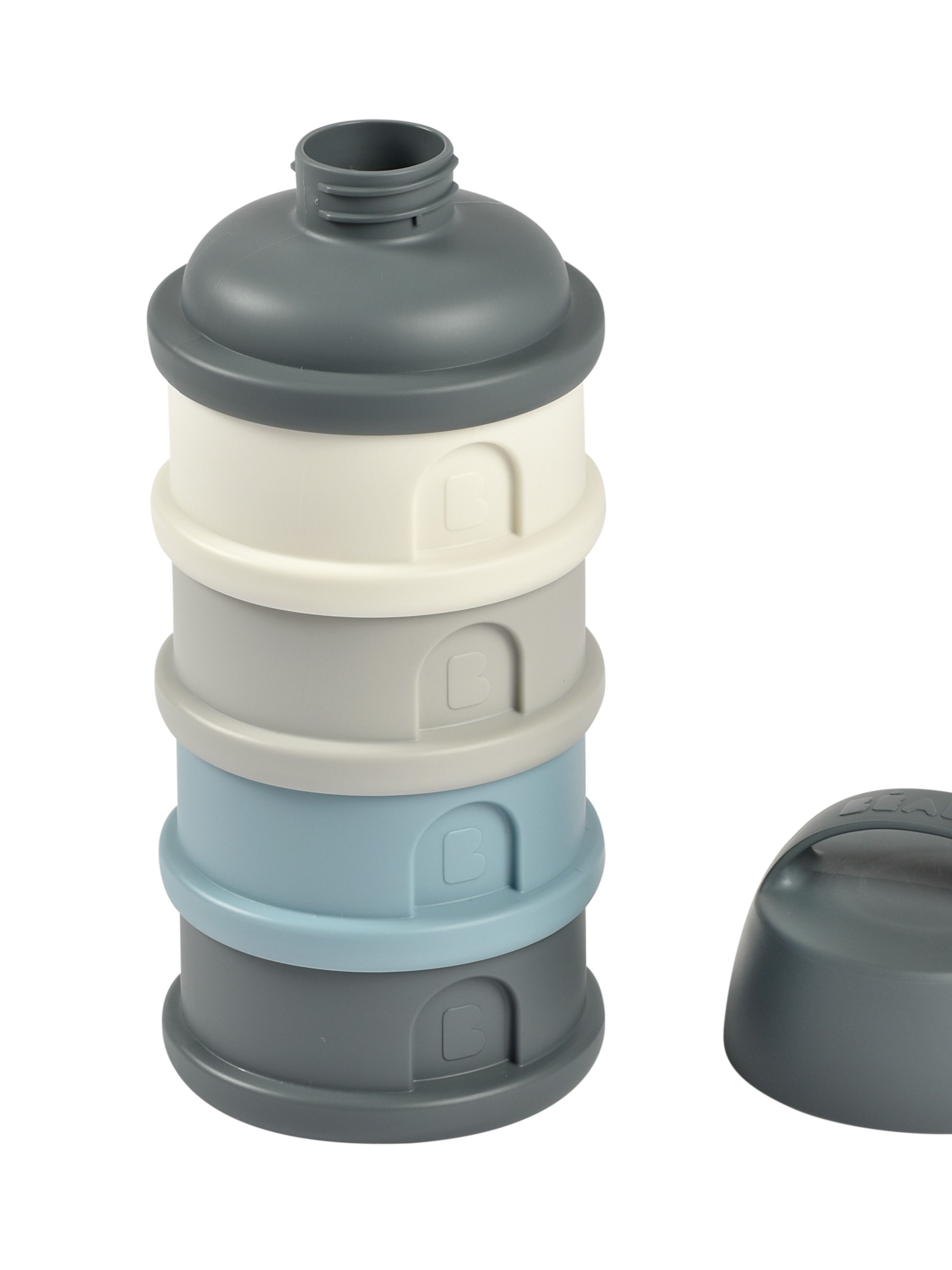 Контейнер для детского питания BEABA сыпучих смесей и снеков, 4 секции, серый - фото 8