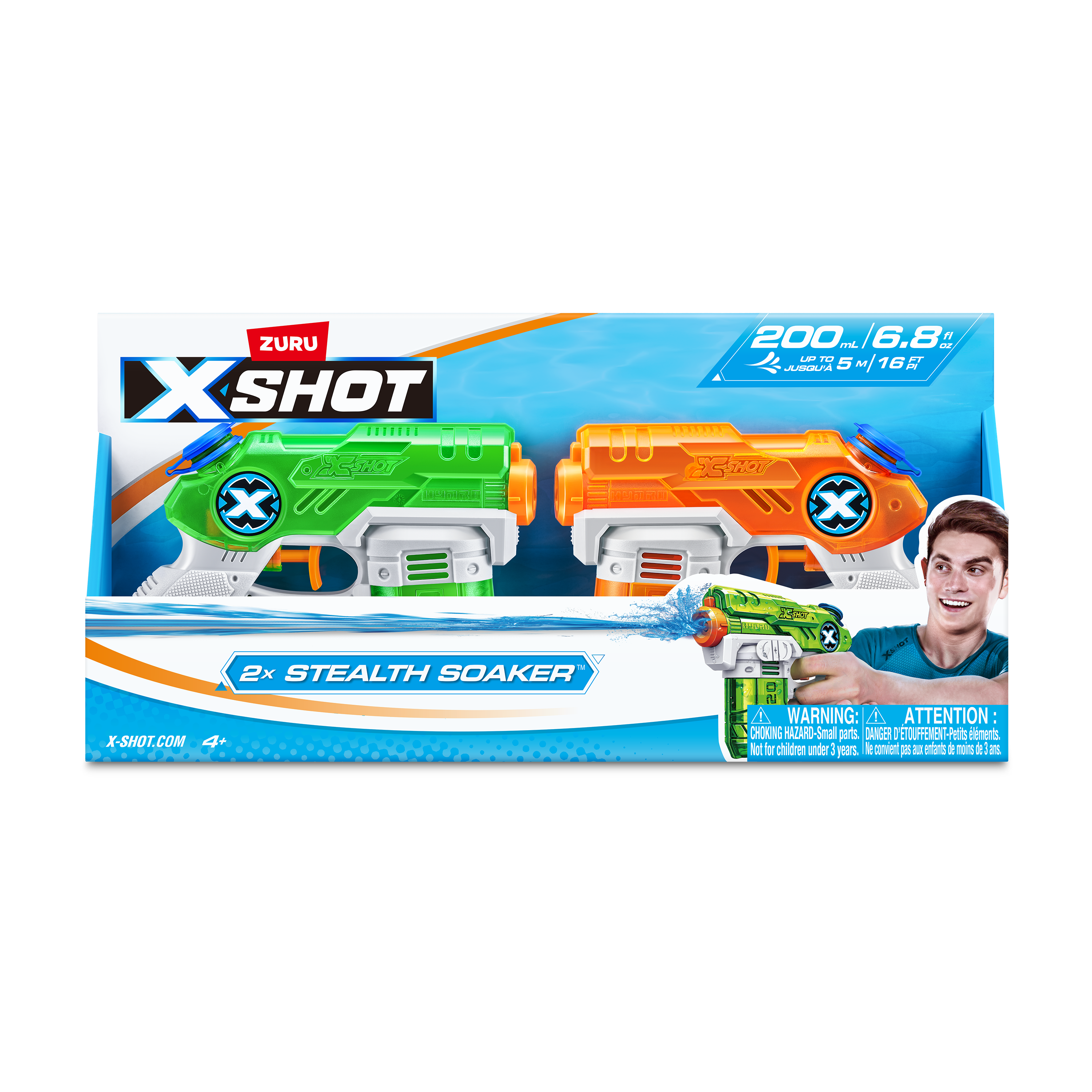 Бластер водный Zuru XSHOT  Water Стелс Сокер Дабл - фото 1