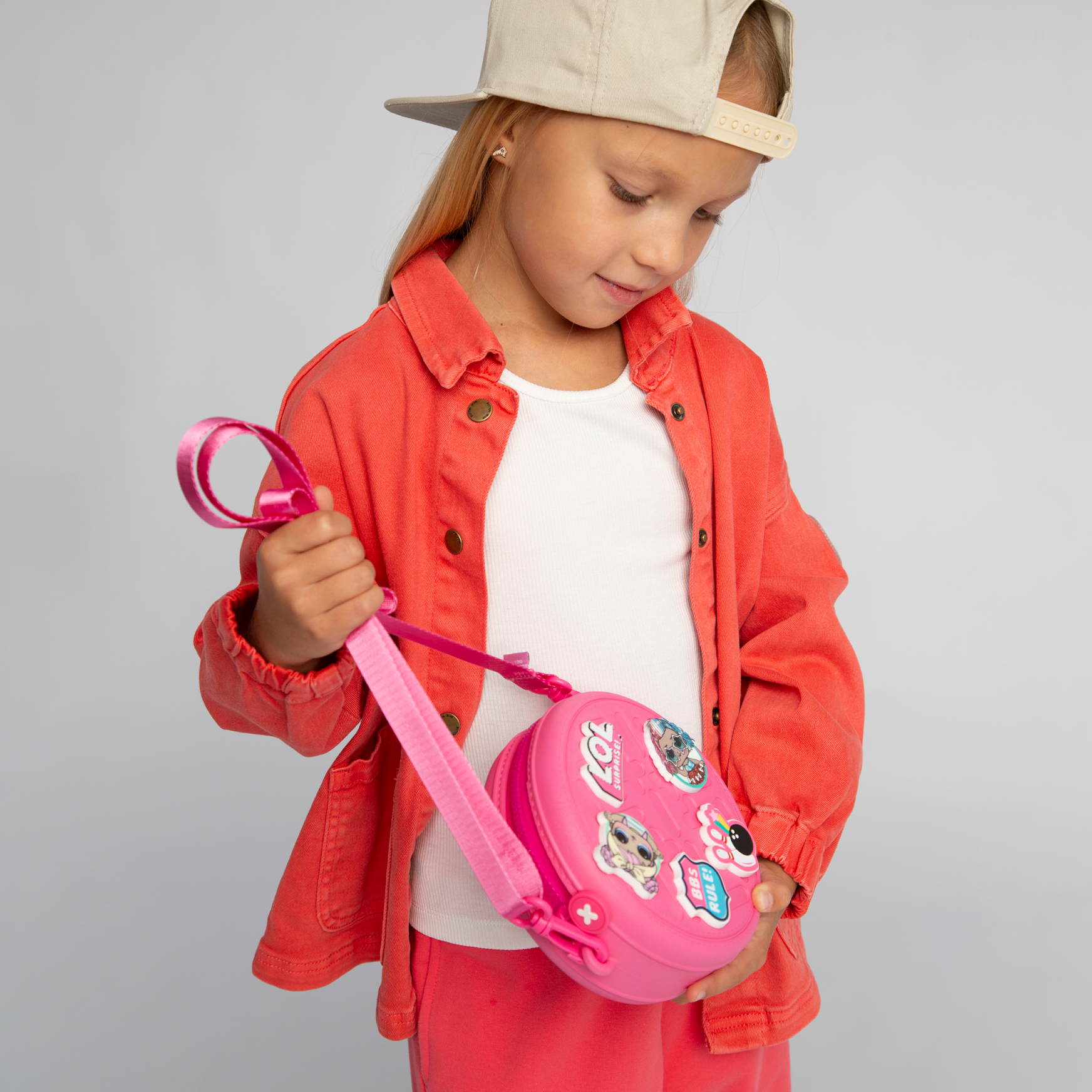 Сумка L.O.L. Surprise! розовая круглая + джиббитсы - фото 11