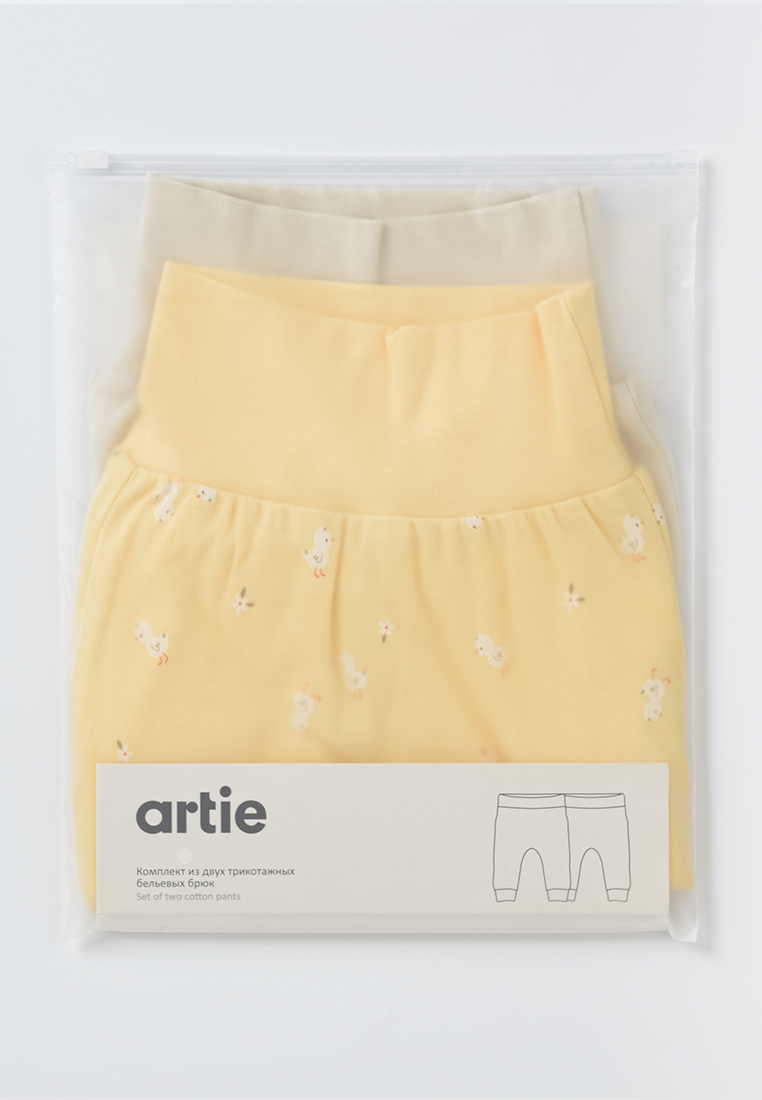 Штанишки 2 шт artie S25B14BR2-1506D/Желтый-бежевый - фото 4