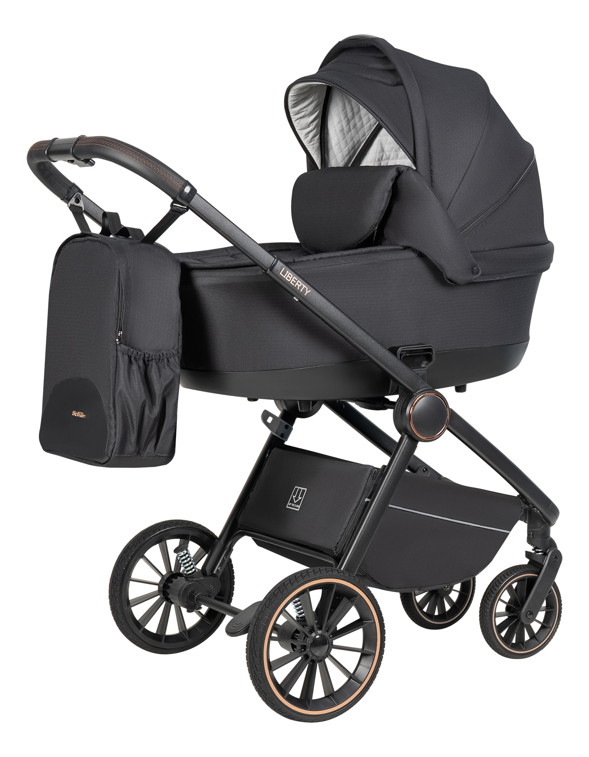 Коляска 3в1 Farfello Liberty черный - фото 13