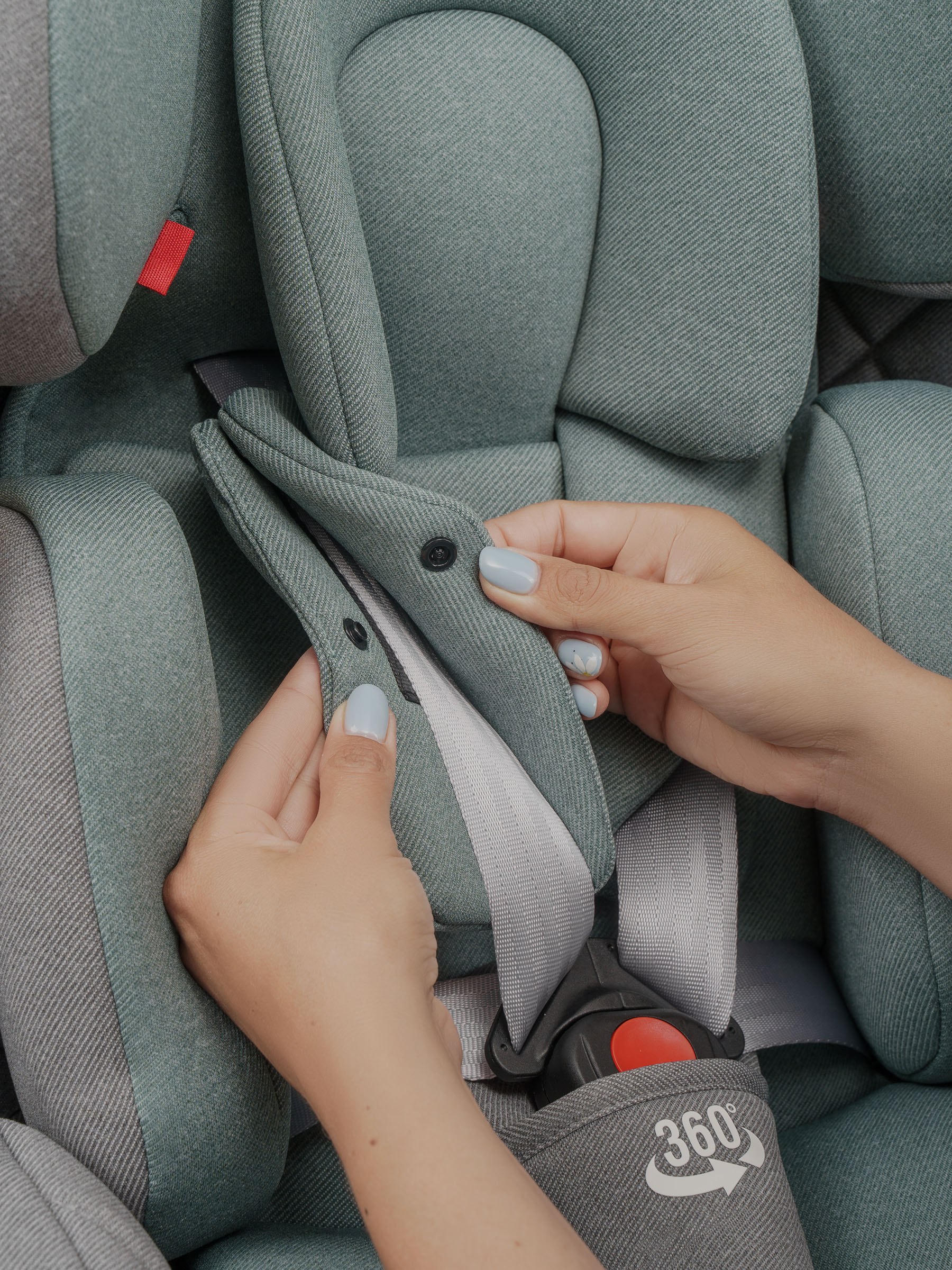 Автокресло Indigo Tourneo S серый-зеленый Isofix 0+/1/2/3 (0-36 кг) зеленый - фото 33