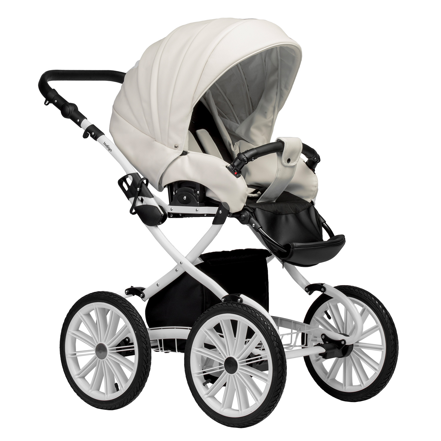 Коляска 2в1 Indigo Special Plus 01 белый - фото 5