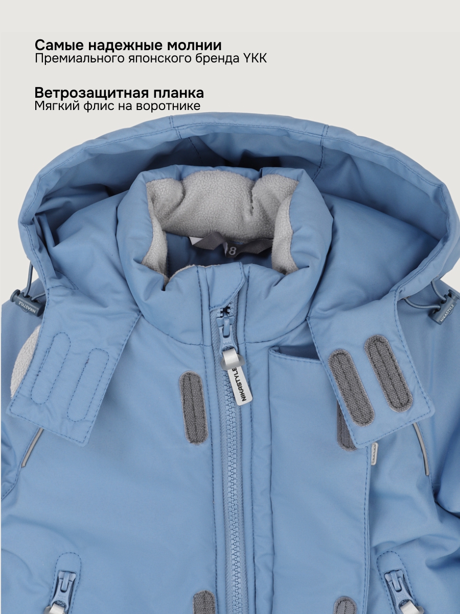 Куртка и полукомбинезон NIKASTYLE 7з0225 джинс - фото 11