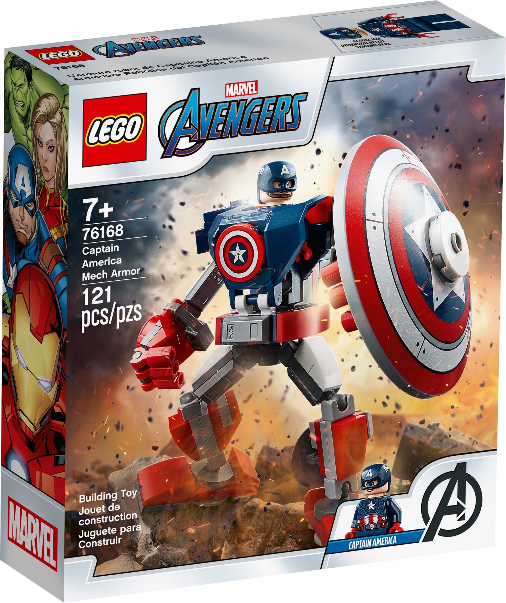 Конструктор LEGO Marvel Super Heroes Капитан Америка: Робот 121 дет. - фото 1