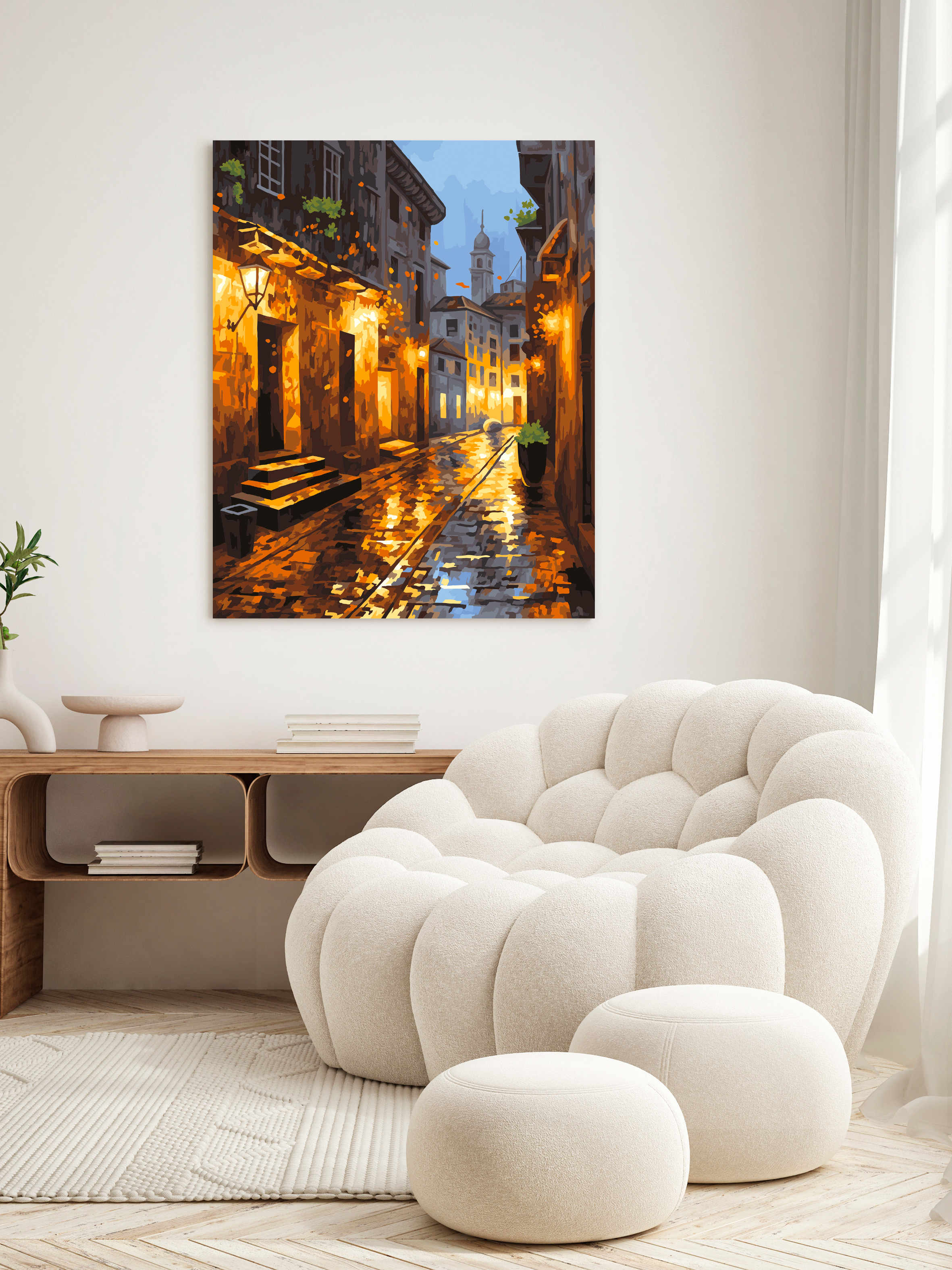 Картина по номерам Это просто шедевр Город после дождя в ассортименте - фото 3