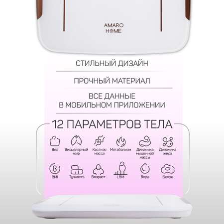 Умные весы AMARO HOME AHFB-00/00 белые
