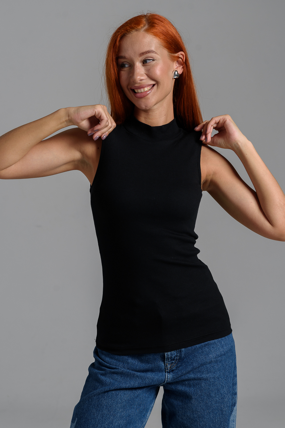 Майка Натали Суслова 14438/1 черный - фото 1