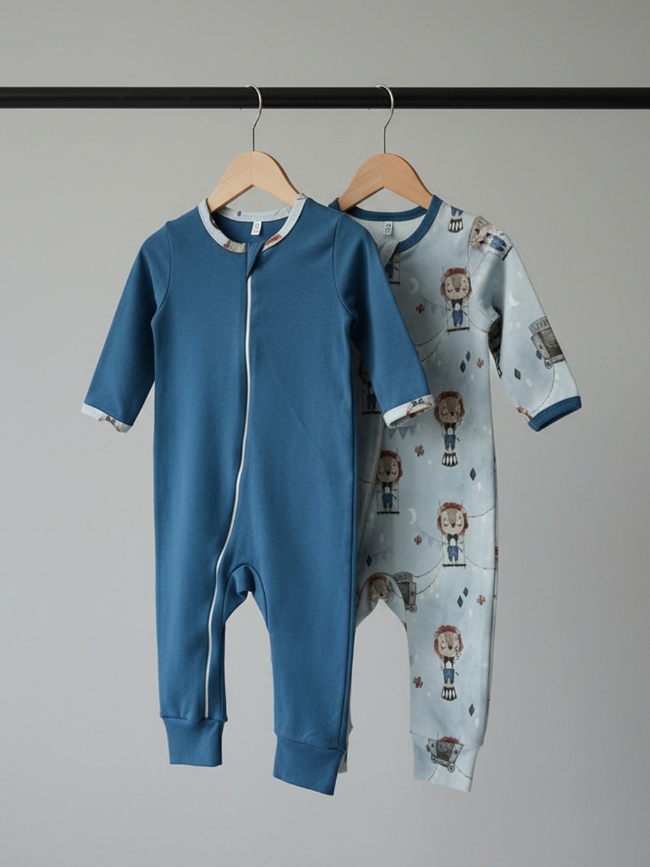 Комбинезон 2 шт Bunnyphant Т125-2/синий - фото 1