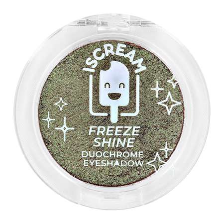 Тени для век ISCREAM Freeze shine дуохром тон 03 (olive silk)