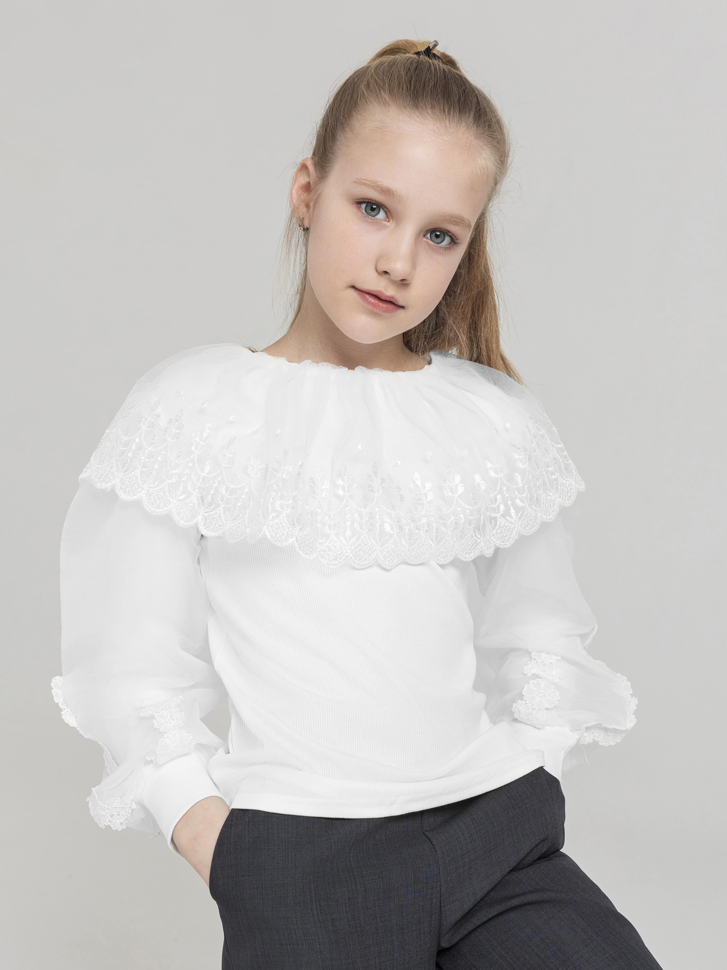 Блузка СИНЯЯ МОДА W003-G39 - фото 1