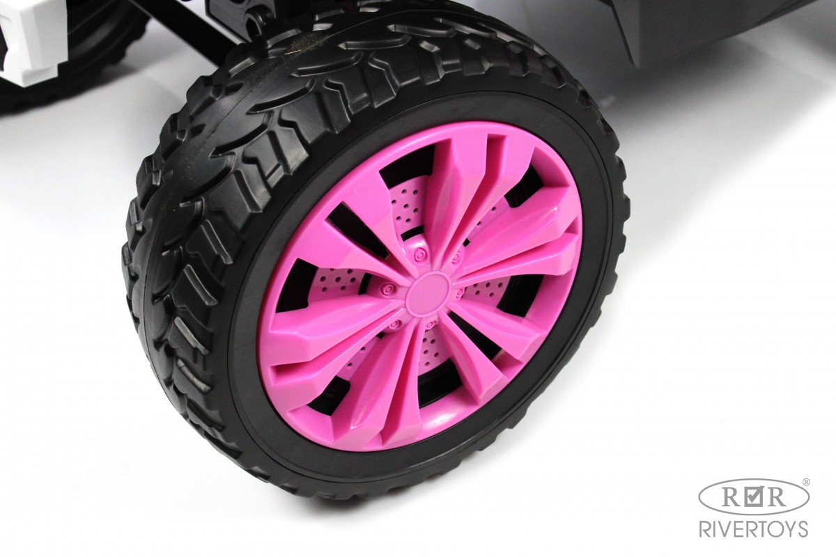 Электромобиль RIVERTOYS F888FF-A-PINK С пультом ДУ - фото 7