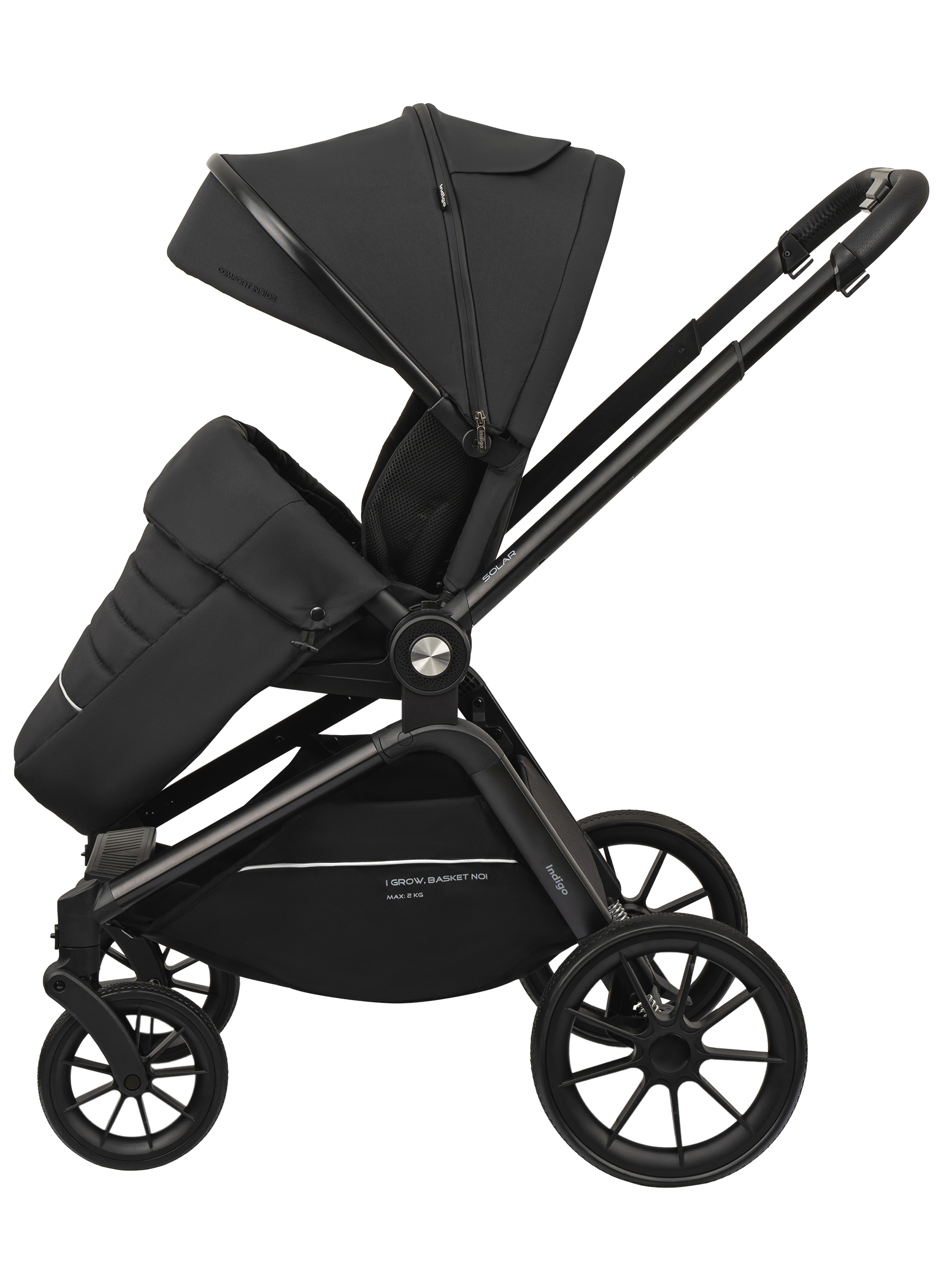 Коляска 2в1 Indigo Solar черный - фото 15