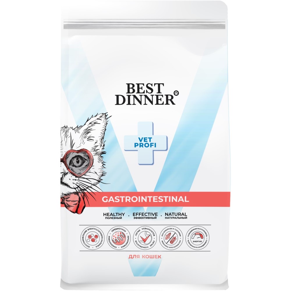 Корм для кошек Best Dinner Vet Profi Gastrointestinal при нарушениях пищеварения 400г - фото 1