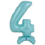 Шар GRABO Цифра 4 фольгированный Pastel-Blue 1207-4268
