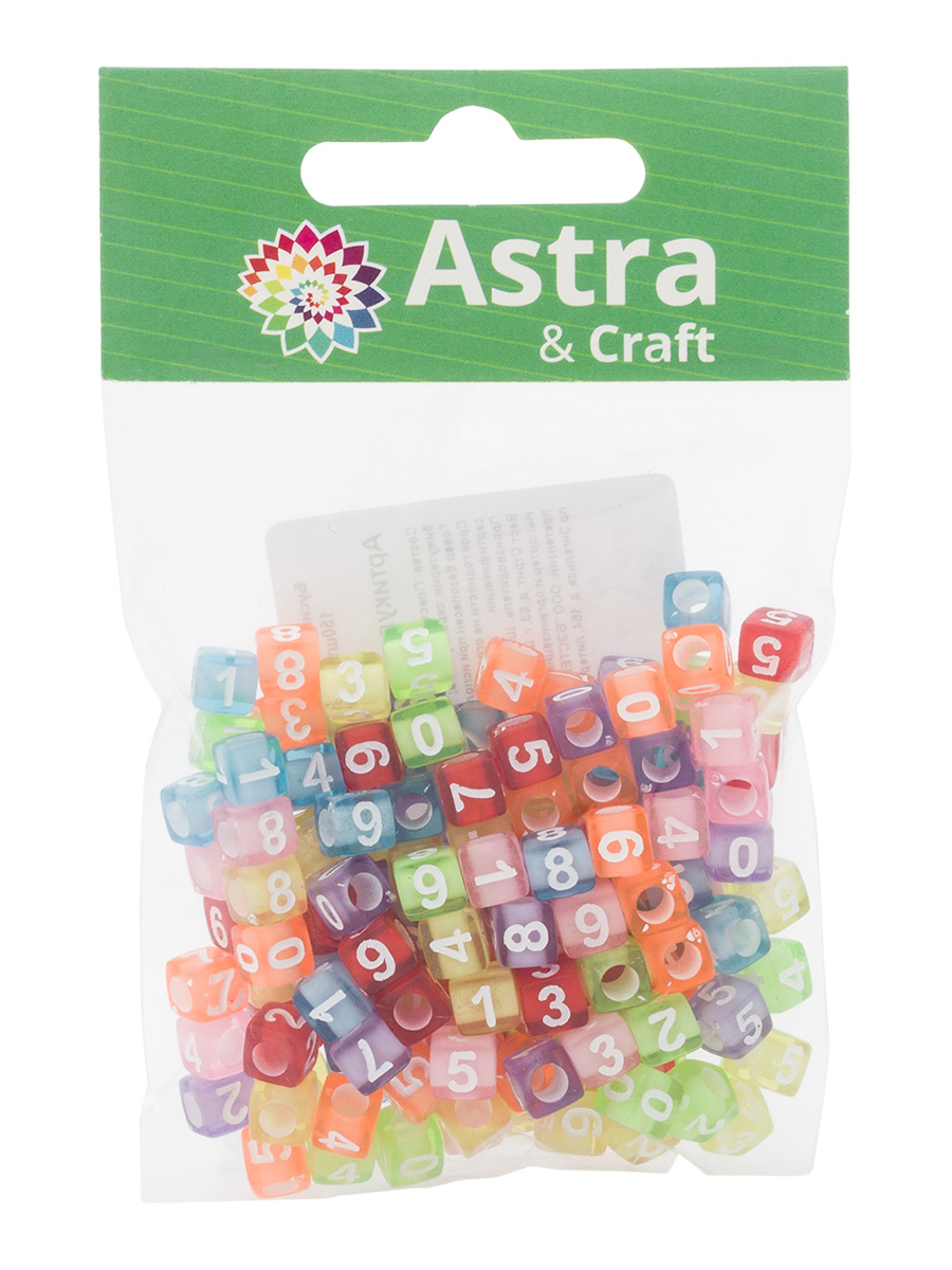 Набор для творчества Astra Craft бусины с цифрами кубик - фото 6