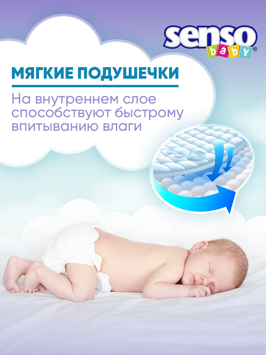 Подгузники SENSO BABY 88 шт. - фото 6