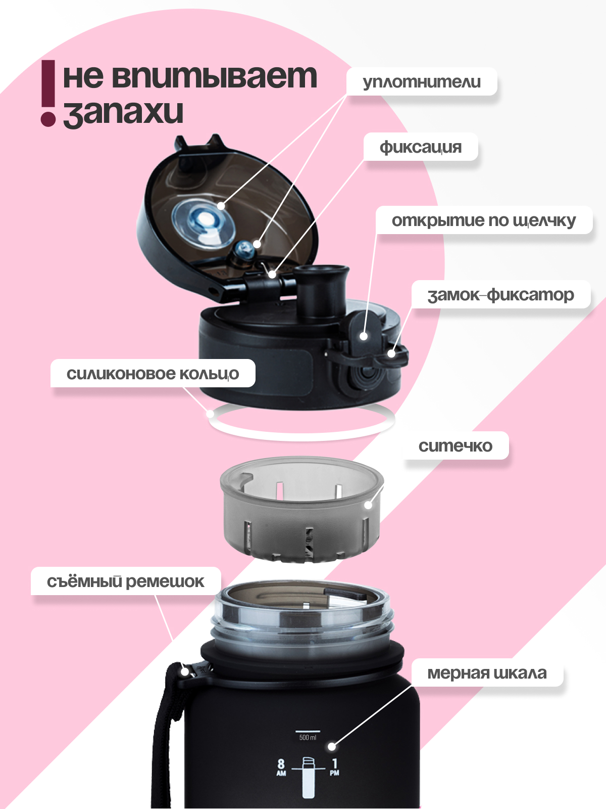 Бутылка UZSPACE 500 мл - фото 2