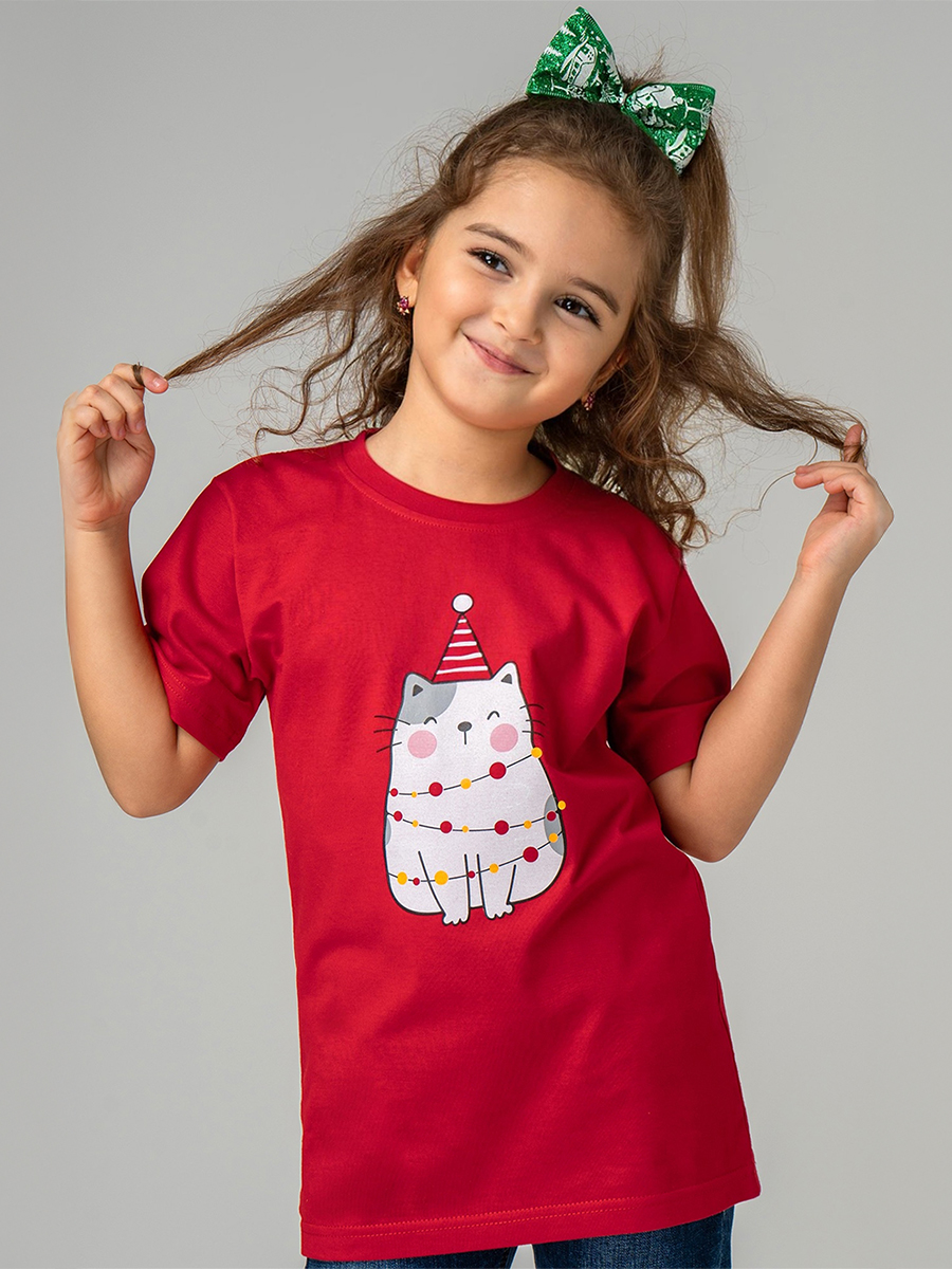 Футболка HappyFox HF55011Mкот.нг.ярко.красный - фото 5