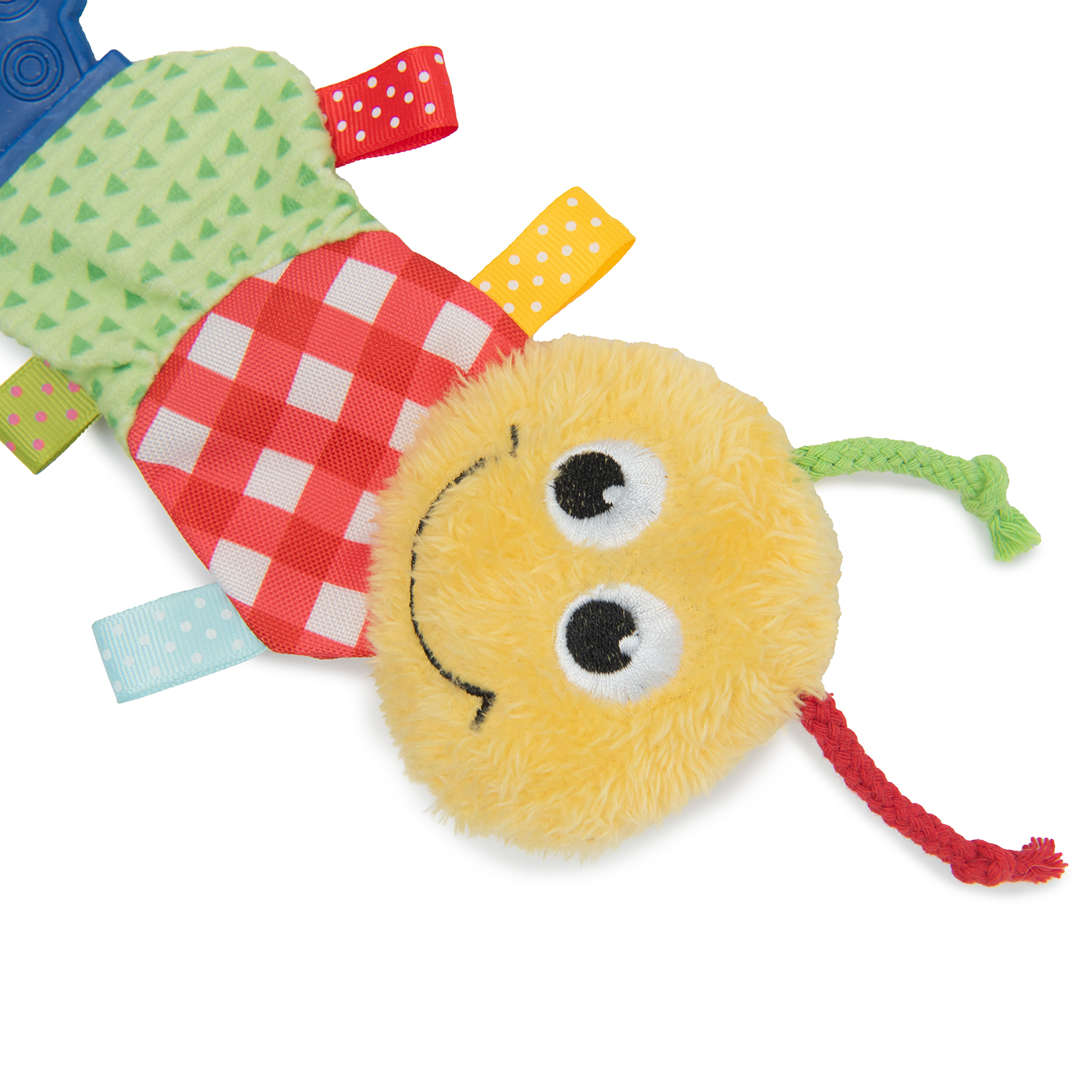 Игрушка для щенков Barbaks Гусеница Глафира 23*1.5см пищит шуршит с элементами из TRP для жевания - фото 3