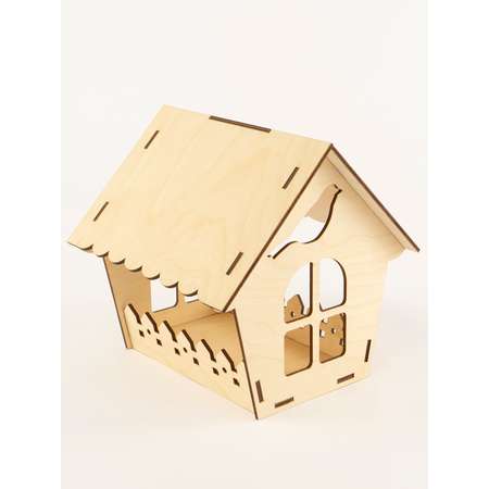 Кормушка WOODING design Домик с птичкой КФ-05