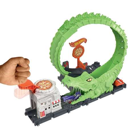 Набор игровой Hot Wheels City Gator Loop Attack HKX39