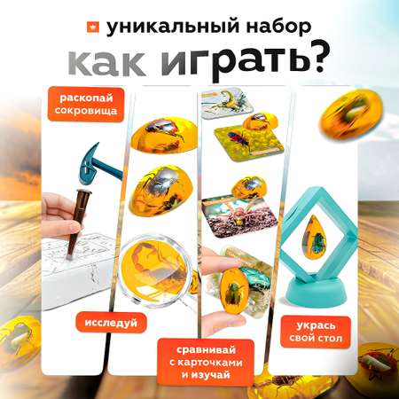 Набор для раскопок SHARKTOYS Насекомые в янтаре