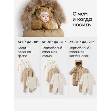 Конверт в коляску Happy Baby бежевый