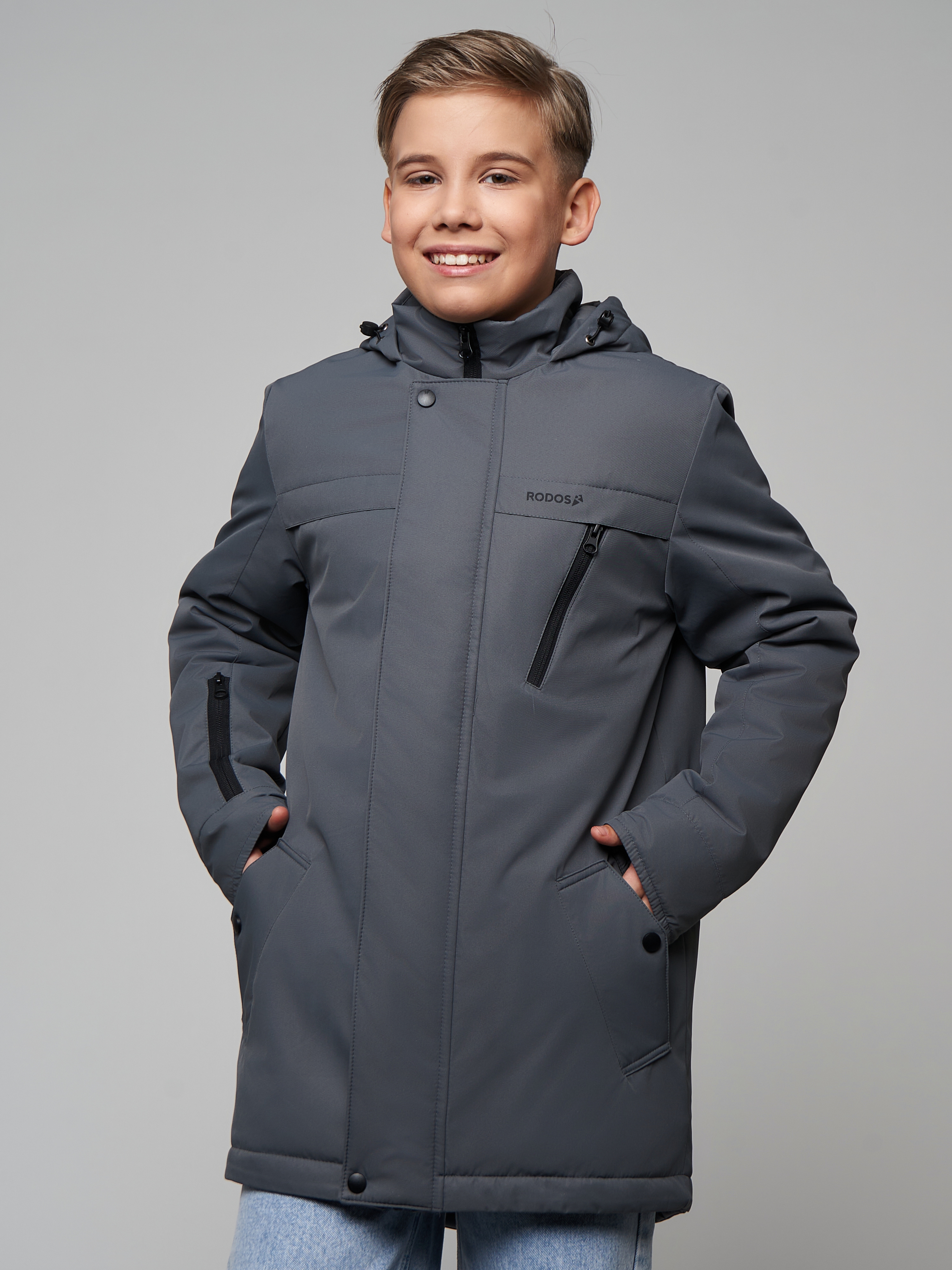 Парка RODOS М-305/серый - фото 3