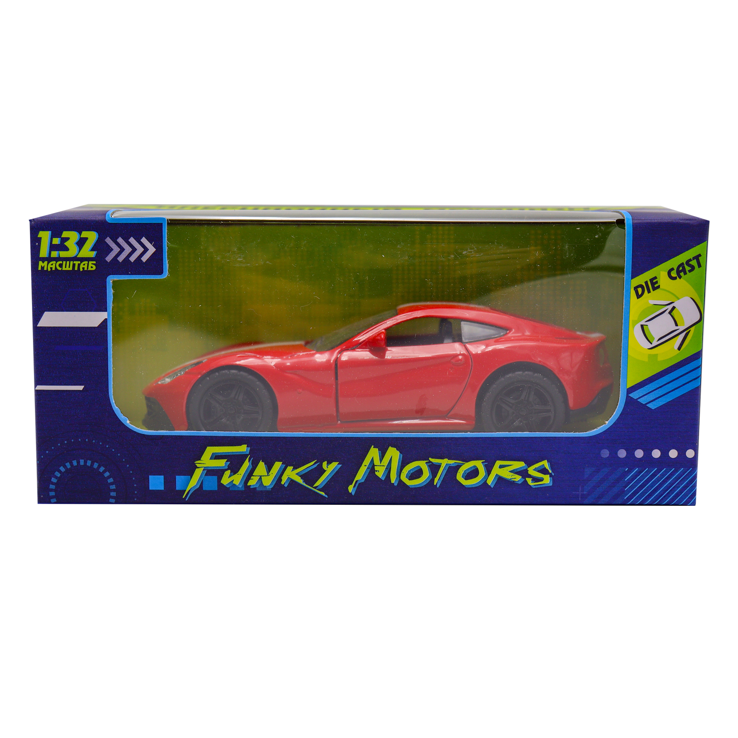 Автомобиль Funky Toys спортивная с принтом 1:32 FT1101-165 - фото 4
