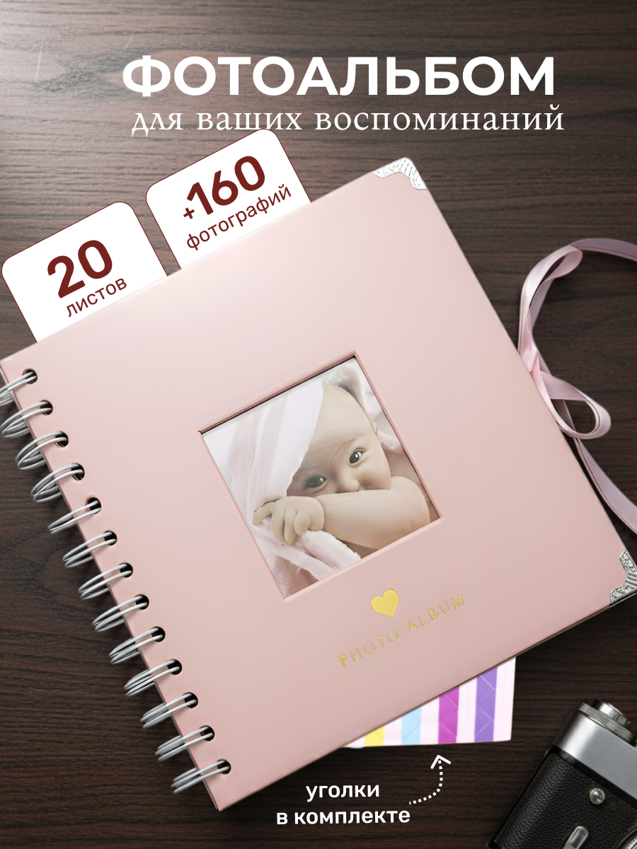 Фотоальбом iLikeGift Metal pink 20 листов - фото 1
