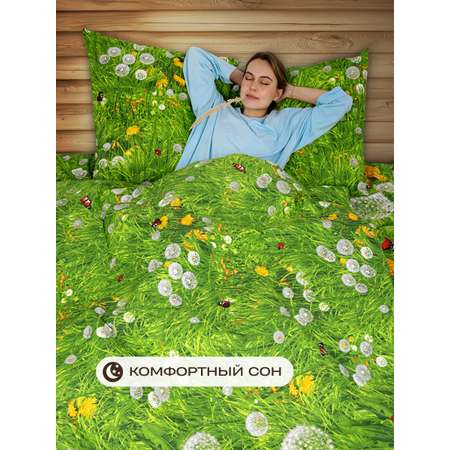 Комплект постельного белья Спал Спалыч универсальный с покрывалом евро рисунок 3619-1