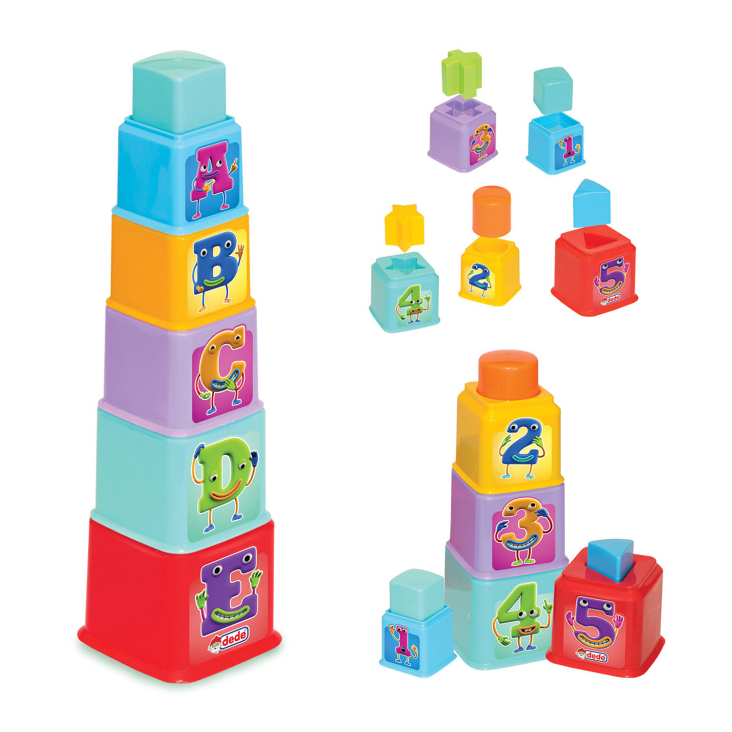 Игрушка Dede пирамидка Стаканчики - фото 3