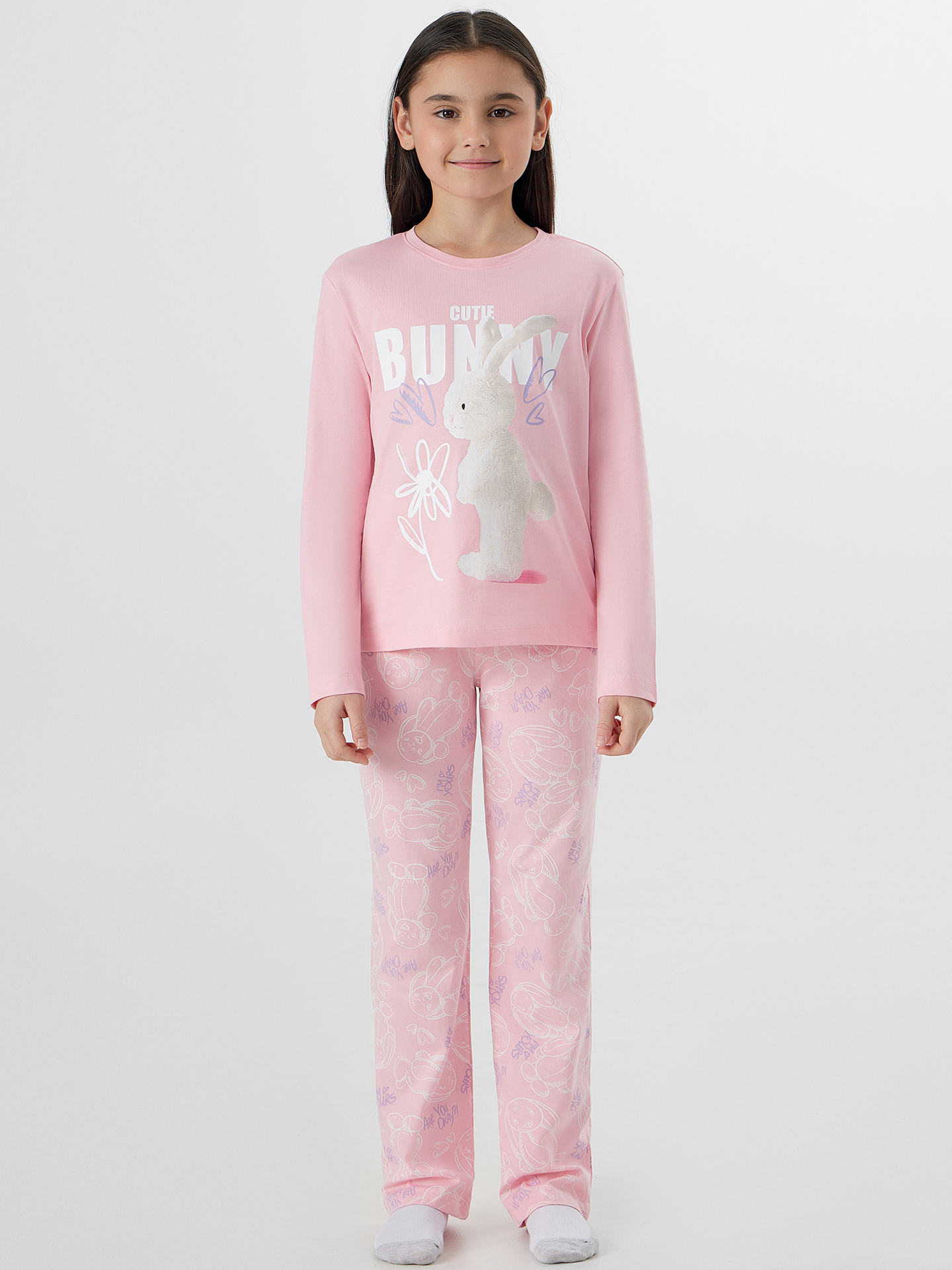 Пижама Mark Formelle (Марк Формэль) 567755/розовый +милые зайчики на розовом - фото 1