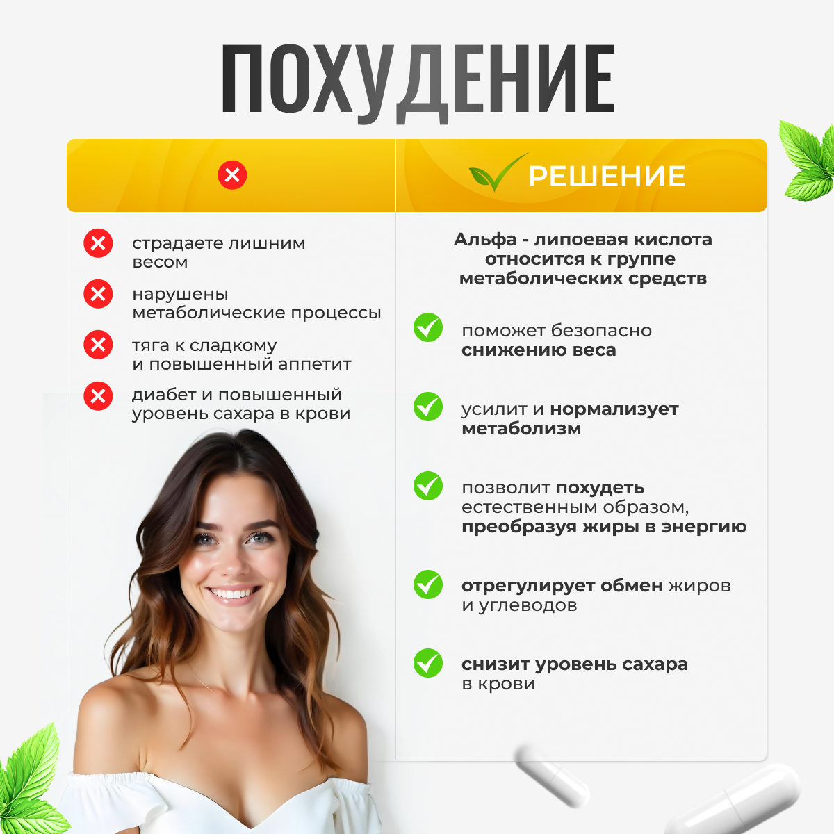 Альфа-липоевая кислота 100мг Green Leaf Formula детокс похудение энергия - фото 4