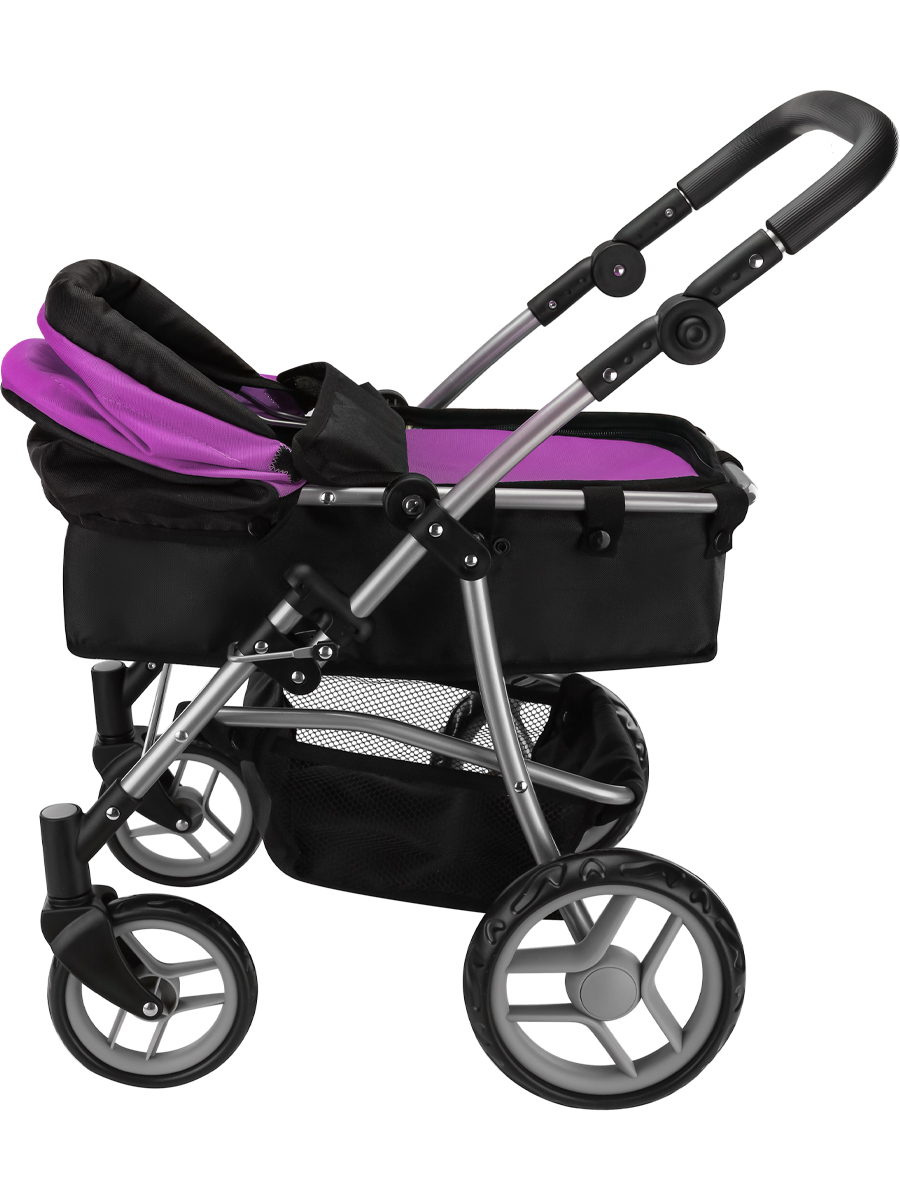 Коляска 3 в 1, коляска-люлька, коляска-трансформер, прогулочная коляска для кукол MELOBO 9651BS-B - фото 10