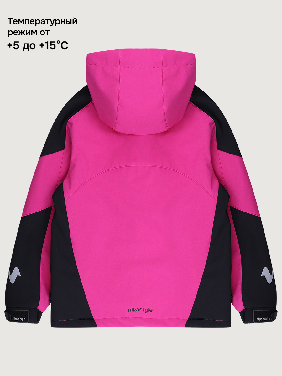 Ветровка NIKASTYLE 4л15426 фуксия/черный - фото 5
